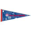 White Synthetic Felt Pennant 9" x 24"